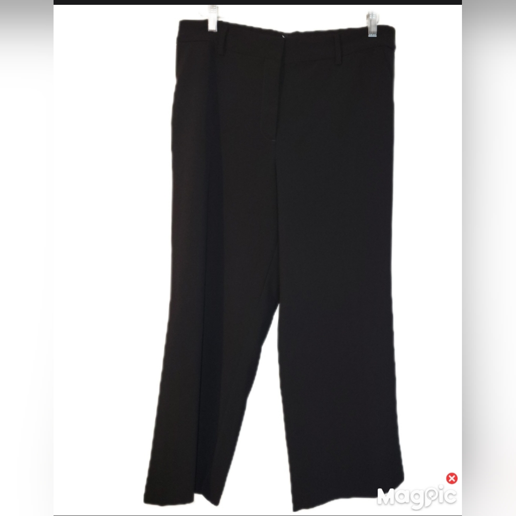 Talbots Black Dress Slacks Size 12 Wide Leg Career Wear Pants Nwt